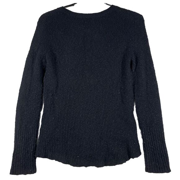 Helmut Lang Tie Dye Crew Neck Long Sleeve 100% Cashmere Sweater Top Size M Black - Picture 6 of 6